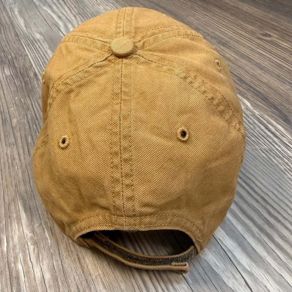 Carhartt Brown Canvas Cap Classic Logo Patch Dad Hat Adjustable Blue Collar Core